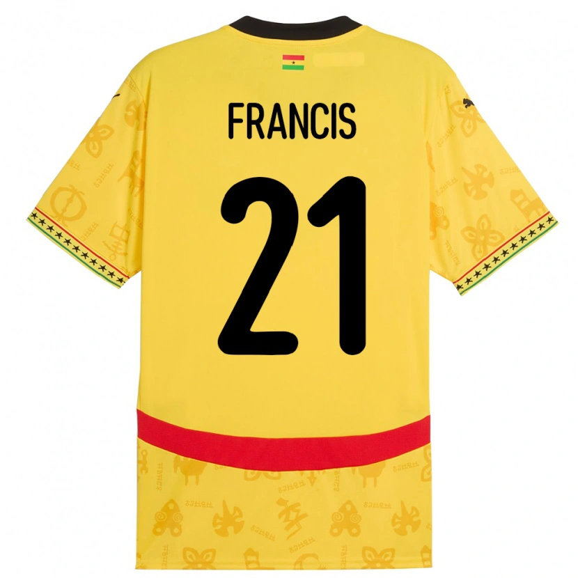 Danxen Børn Ghana Abu Francis #21 Gul Udebane Spillertrøjer 24-26 Trøje T-Shirt