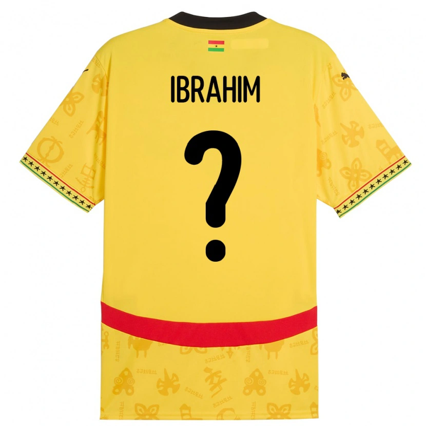 Danxen Børn Ghana Hafiz Ibrahim #0 Gul Udebane Spillertrøjer 24-26 Trøje T-Shirt