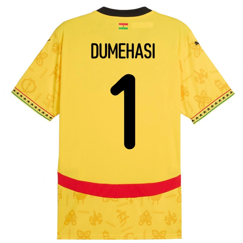 Danxen Børn Ghana Fafali Dumehasi #1 Gul Udebane Spillertrøjer 24-26 Trøje T-Shirt