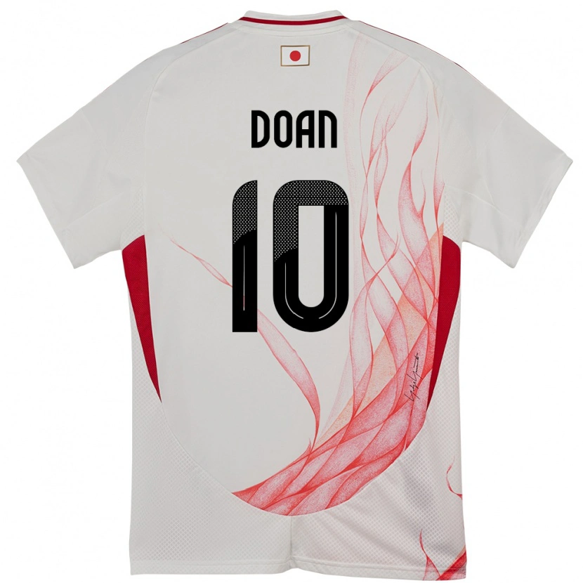 Danxen Børn Japan Ritsu Doan #10 Hvid Udebane Spillertrøjer 24-26 Trøje T-Shirt