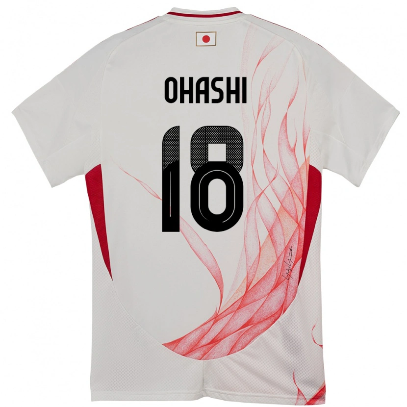 Danxen Børn Japan Yuki Ohashi #18 Hvid Udebane Spillertrøjer 24-26 Trøje T-Shirt