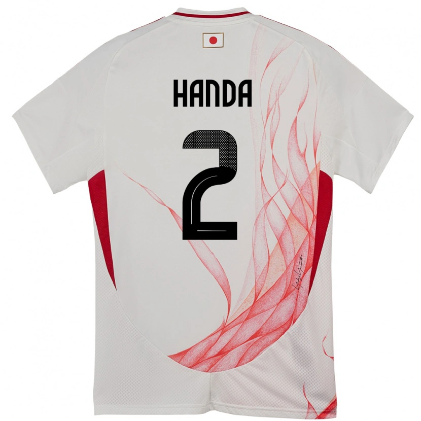 Danxen Børn Japan Riku Handa #2 Hvid Udebane Spillertrøjer 24-26 Trøje T-Shirt