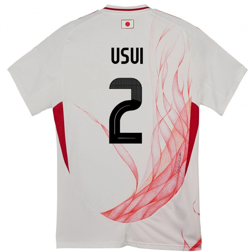 Danxen Børn Japan Tsubasa Usui #2 Hvid Udebane Spillertrøjer 24-26 Trøje T-Shirt