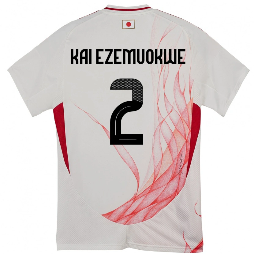 Danxen Børn Japan Chimezie Kai Ezemuokwe #2 Hvid Udebane Spillertrøjer 24-26 Trøje T-Shirt