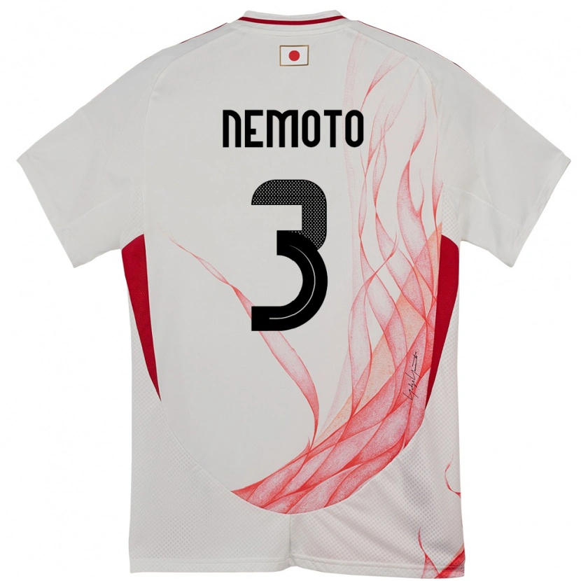 Danxen Børn Japan Kenta Nemoto #3 Hvid Udebane Spillertrøjer 24-26 Trøje T-Shirt