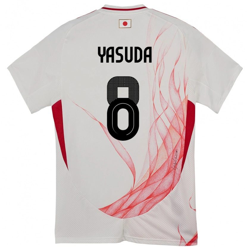 Danxen Børn Japan Kenshin Yasuda #8 Hvid Udebane Spillertrøjer 24-26 Trøje T-Shirt