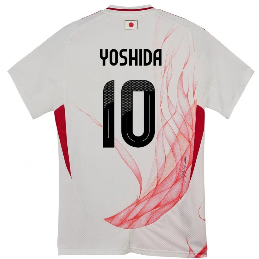 Danxen Børn Japan Minato Yoshida #10 Hvid Udebane Spillertrøjer 24-26 Trøje T-Shirt