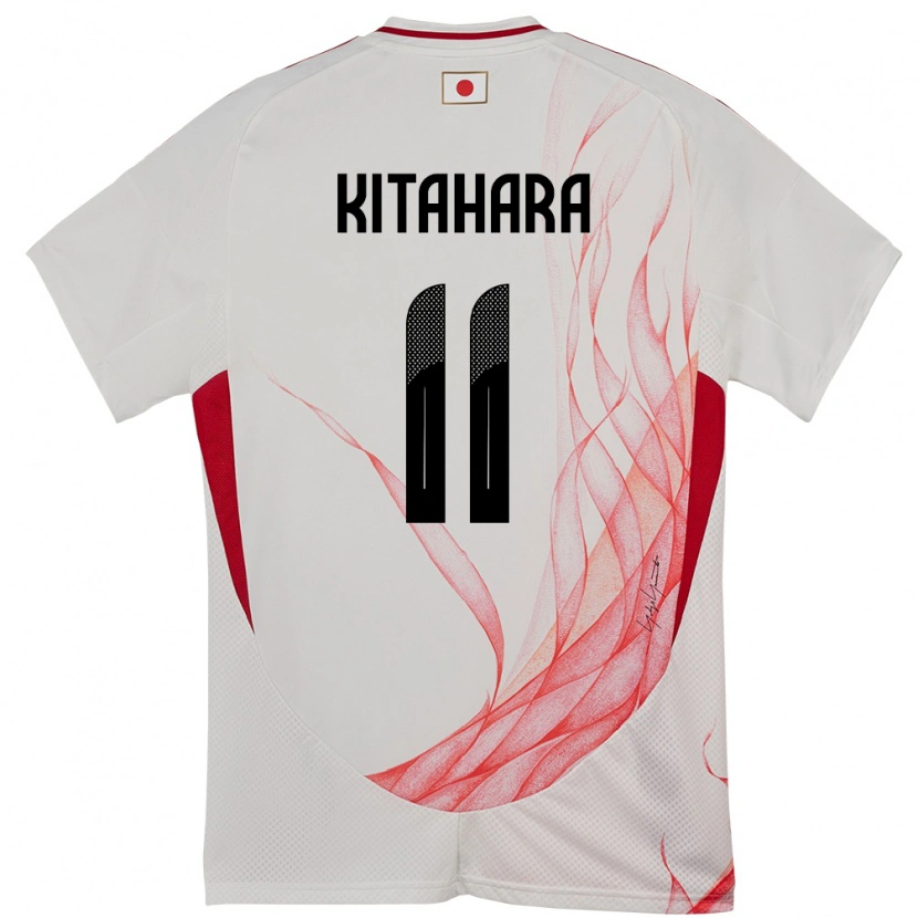 Danxen Børn Japan Maki Kitahara #11 Hvid Udebane Spillertrøjer 24-26 Trøje T-Shirt