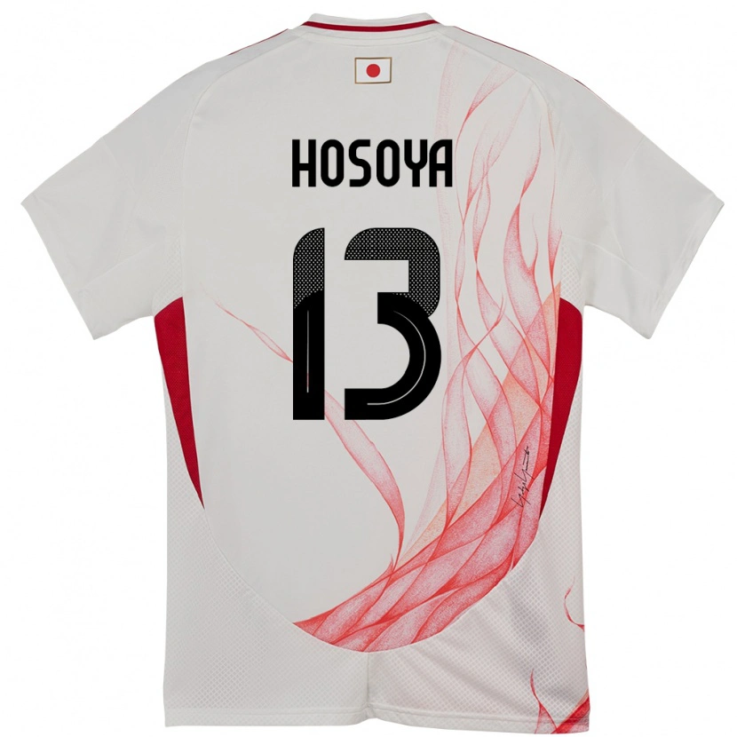 Danxen Børn Japan Mao Hosoya #13 Hvid Udebane Spillertrøjer 24-26 Trøje T-Shirt