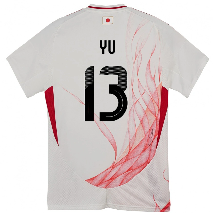 Danxen Børn Japan Yu Hirakawa #13 Hvid Udebane Spillertrøjer 24-26 Trøje T-Shirt