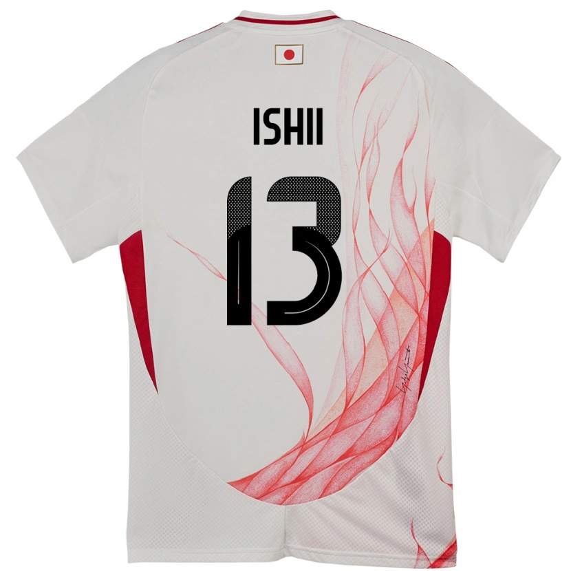 Danxen Børn Japan Hisatsugu Ishii #13 Hvid Udebane Spillertrøjer 24-26 Trøje T-Shirt