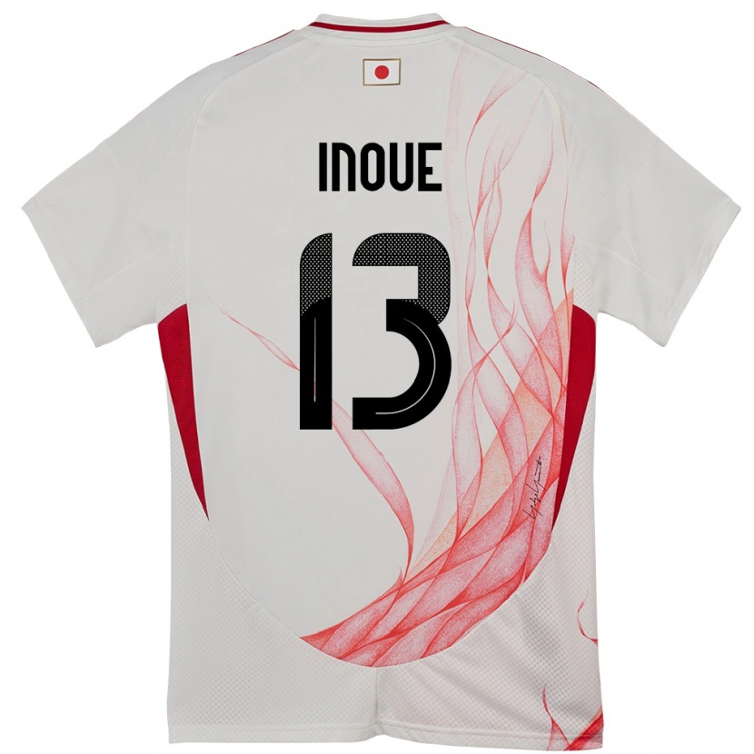 Danxen Børn Japan Aren Inoue #13 Hvid Udebane Spillertrøjer 24-26 Trøje T-Shirt