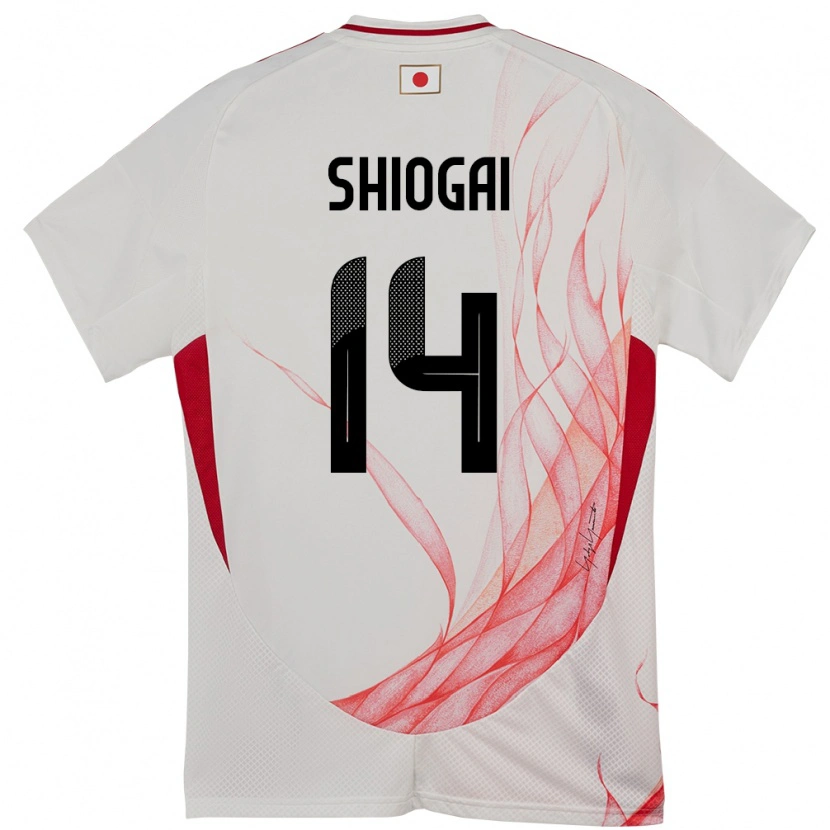 Danxen Børn Japan Kento Shiogai #14 Hvid Udebane Spillertrøjer 24-26 Trøje T-Shirt