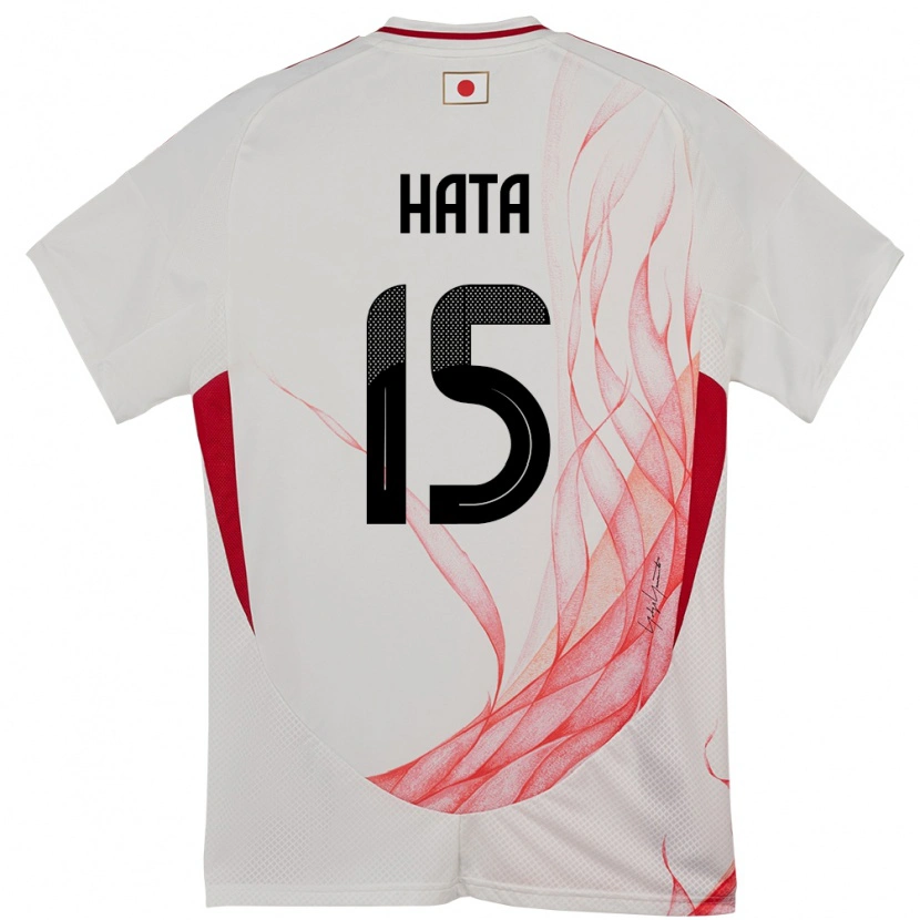 Danxen Børn Japan Taiga Hata #15 Hvid Udebane Spillertrøjer 24-26 Trøje T-Shirt