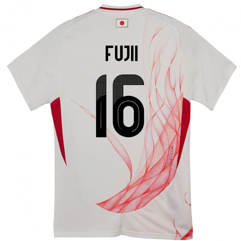 Danxen Børn Japan Shota Fujii #16 Hvid Udebane Spillertrøjer 24-26 Trøje T-Shirt