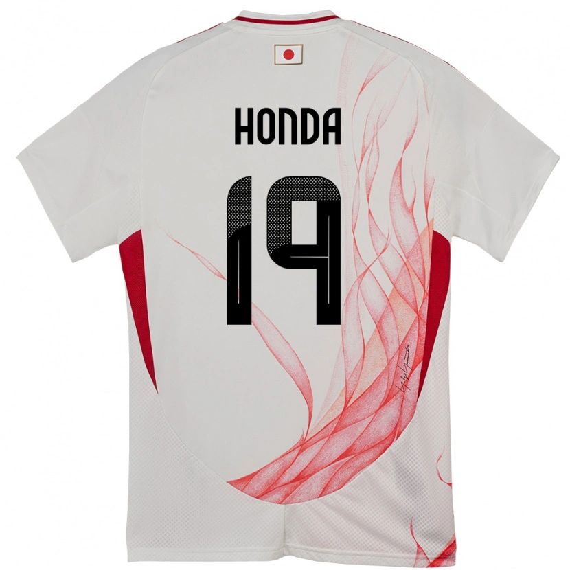 Danxen Børn Japan Fuchi Honda #19 Hvid Udebane Spillertrøjer 24-26 Trøje T-Shirt