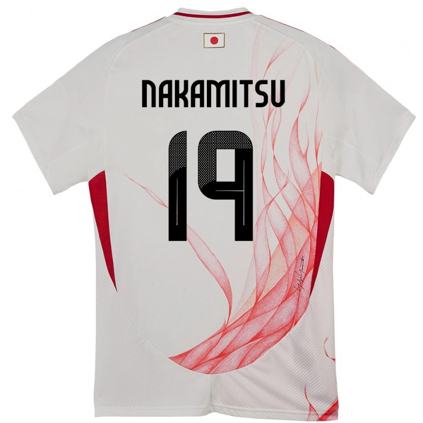 Danxen Børn Japan Kanata Nakamitsu #19 Hvid Udebane Spillertrøjer 24-26 Trøje T-Shirt