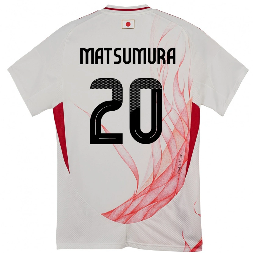 Danxen Børn Japan Yuta Matsumura #20 Hvid Udebane Spillertrøjer 24-26 Trøje T-Shirt