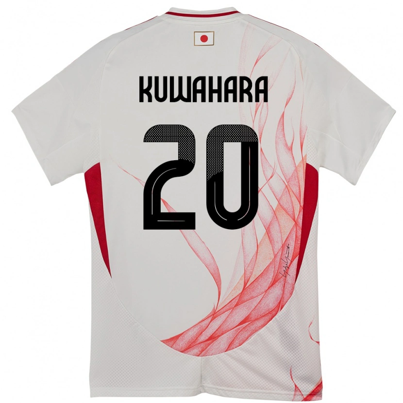 Danxen Børn Japan Rikuto Kuwahara #20 Hvid Udebane Spillertrøjer 24-26 Trøje T-Shirt