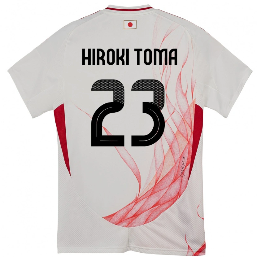 Danxen Børn Japan Otavio Hiroki Toma #23 Hvid Udebane Spillertrøjer 24-26 Trøje T-Shirt