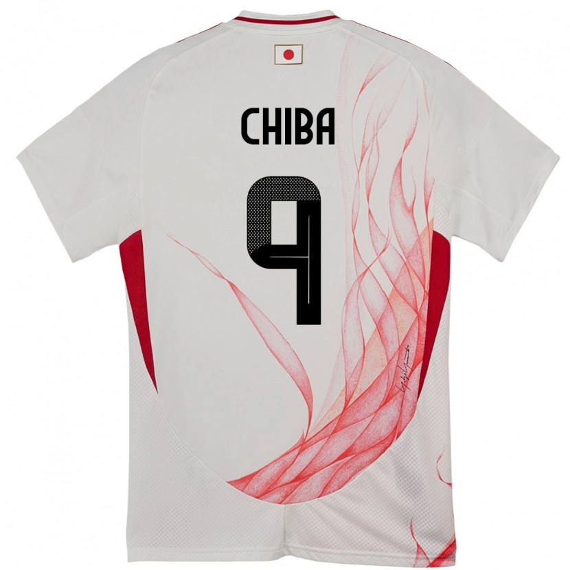 Danxen Børn Japan Kanta Chiba #9 Hvid Udebane Spillertrøjer 24-26 Trøje T-Shirt