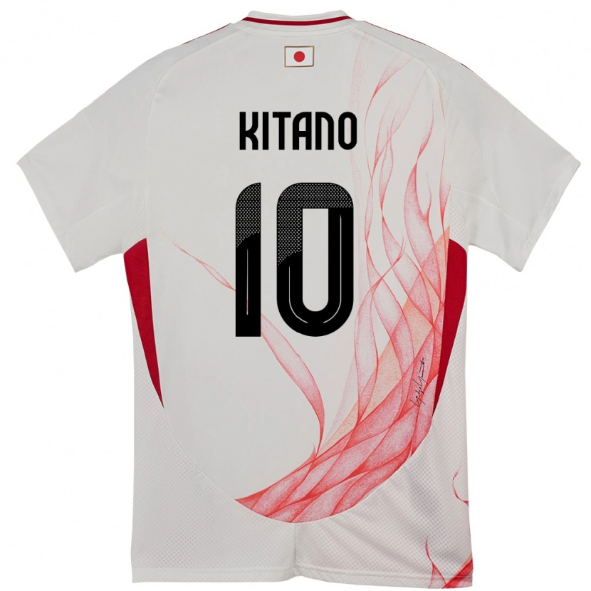 Danxen Børn Japan Sota Kitano #10 Hvid Udebane Spillertrøjer 24-26 Trøje T-Shirt