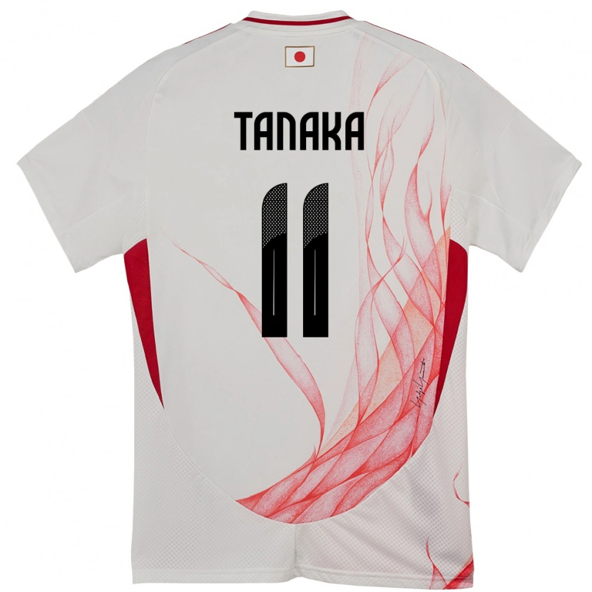 Danxen Børn Japan Mina Tanaka #11 Hvid Udebane Spillertrøjer 24-26 Trøje T-Shirt