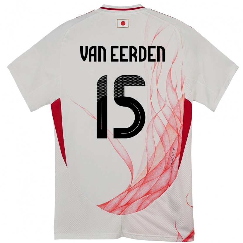 Danxen Børn Japan Shawn Van Eerden #15 Hvid Udebane Spillertrøjer 24-26 Trøje T-Shirt