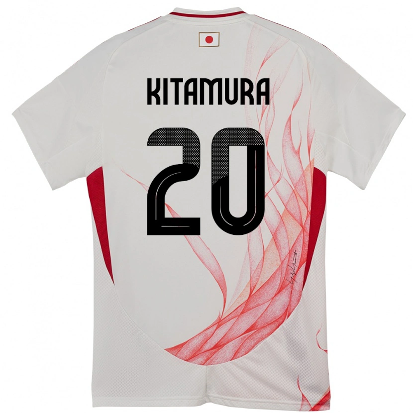 Danxen Børn Japan Nanami Kitamura #20 Hvid Udebane Spillertrøjer 24-26 Trøje T-Shirt