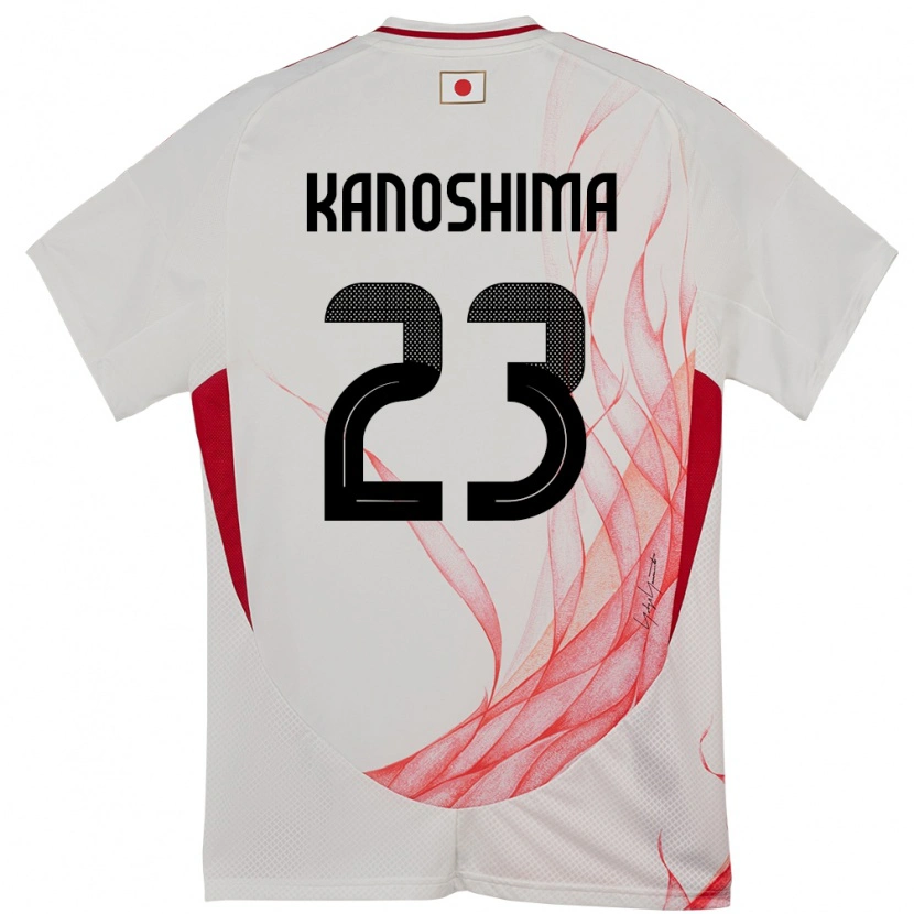 Danxen Børn Japan Yu Kanoshima #23 Hvid Udebane Spillertrøjer 24-26 Trøje T-Shirt