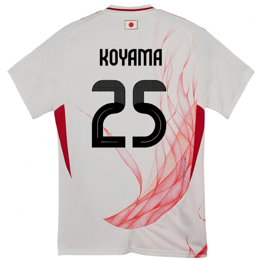 Danxen Børn Japan Shinomi Koyama #25 Hvid Udebane Spillertrøjer 24-26 Trøje T-Shirt