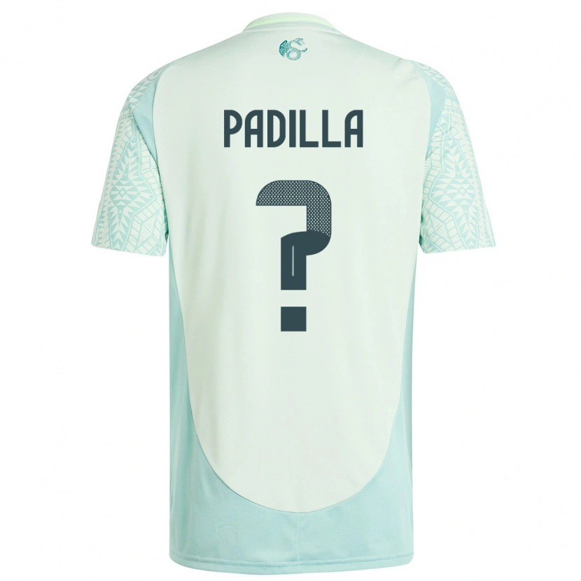 Danxen Børn Mexico Álex Padilla #0 Linen Grøn Udebane Spillertrøjer 24-26 Trøje T-Shirt