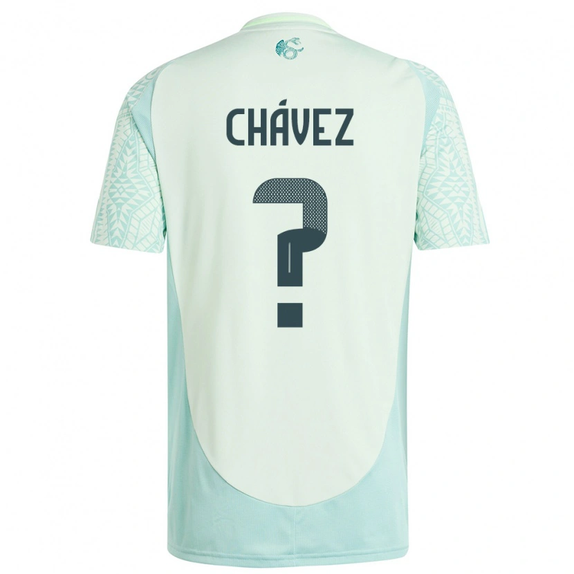 Danxen Børn Mexico Mateo Chávez #0 Linen Grøn Udebane Spillertrøjer 24-26 Trøje T-Shirt