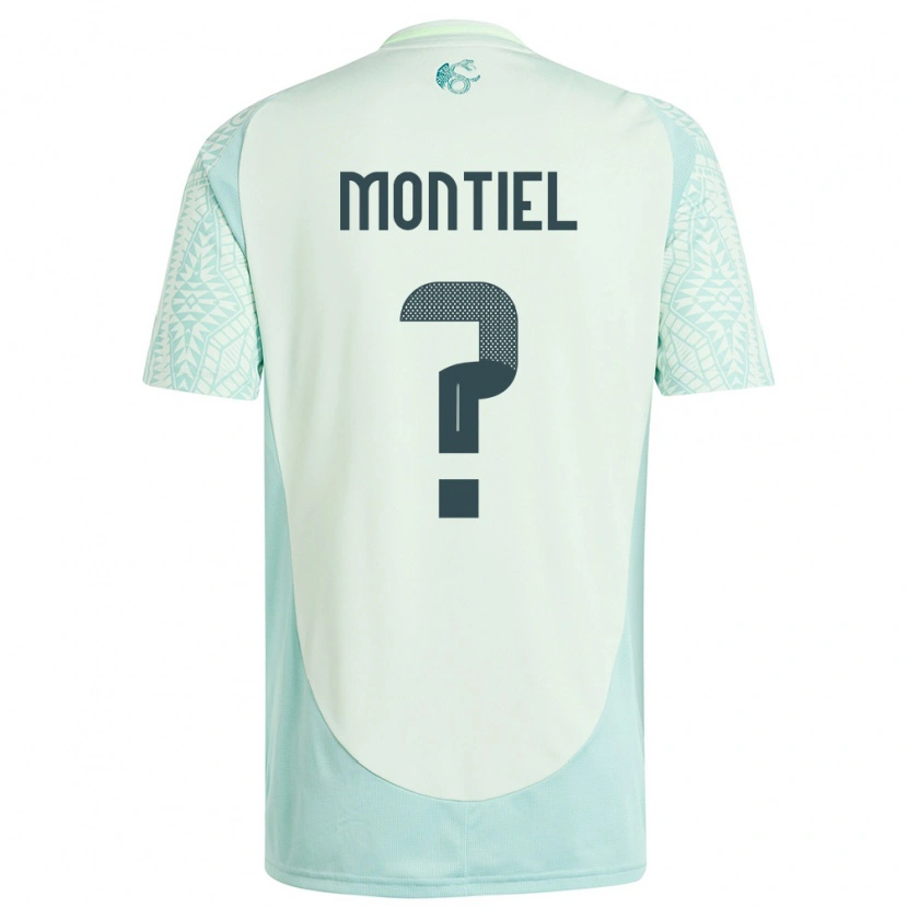 Danxen Børn Mexico Elías Montiel #0 Linen Grøn Udebane Spillertrøjer 24-26 Trøje T-Shirt