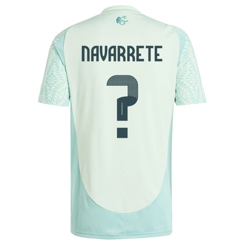 Danxen Børn Mexico Luis Navarrete #0 Linen Grøn Udebane Spillertrøjer 24-26 Trøje T-Shirt