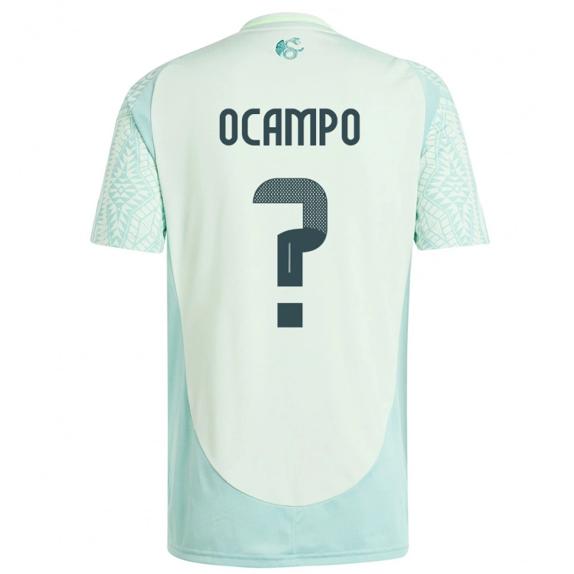 Danxen Børn Mexico Johan Ocampo #0 Linen Grøn Udebane Spillertrøjer 24-26 Trøje T-Shirt