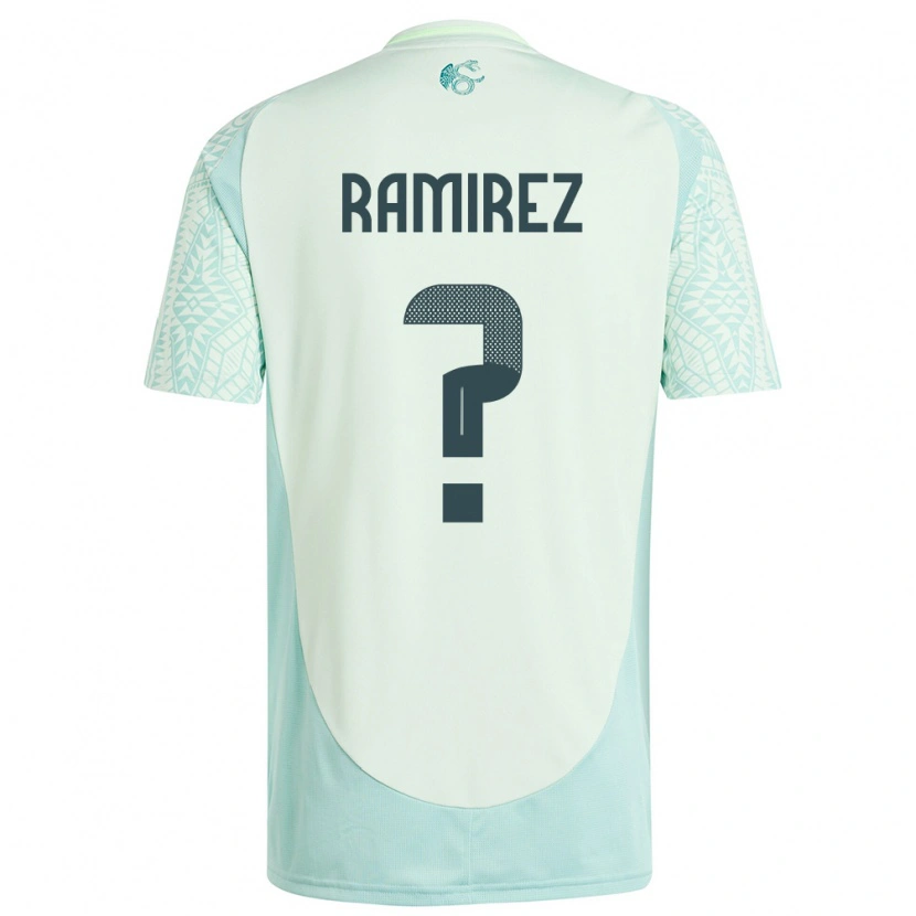 Danxen Børn Mexico Diego Ramirez #0 Linen Grøn Udebane Spillertrøjer 24-26 Trøje T-Shirt