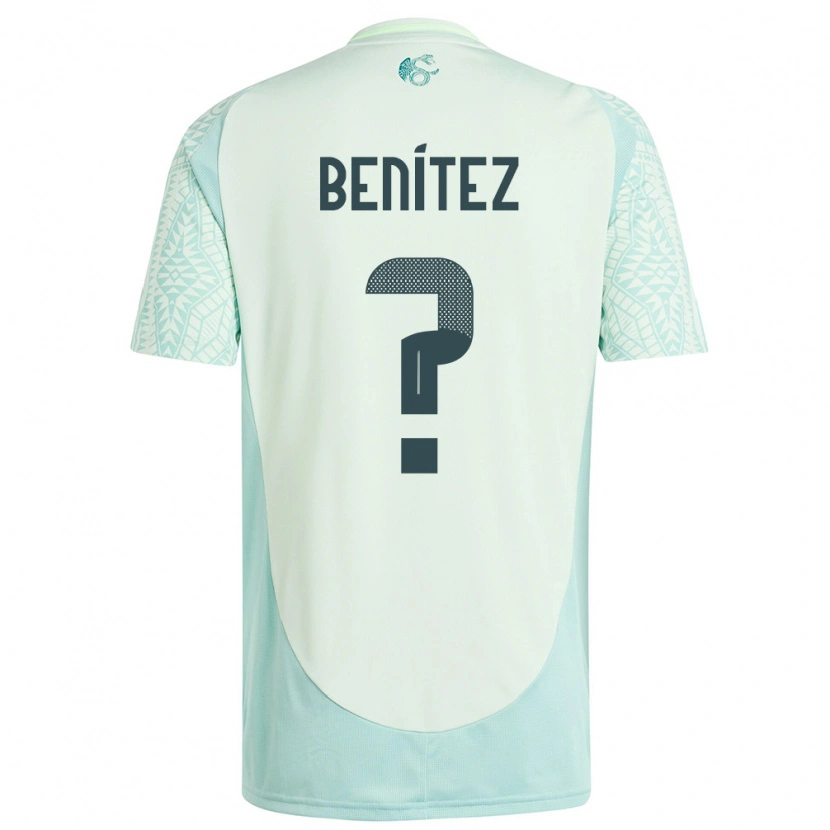 Danxen Børn Mexico Gianluca Benítez #0 Linen Grøn Udebane Spillertrøjer 24-26 Trøje T-Shirt