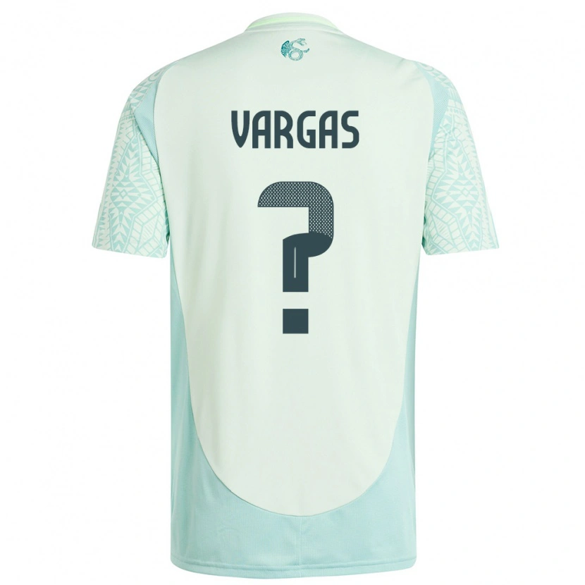 Danxen Børn Mexico Uziel Vargas #0 Linen Grøn Udebane Spillertrøjer 24-26 Trøje T-Shirt