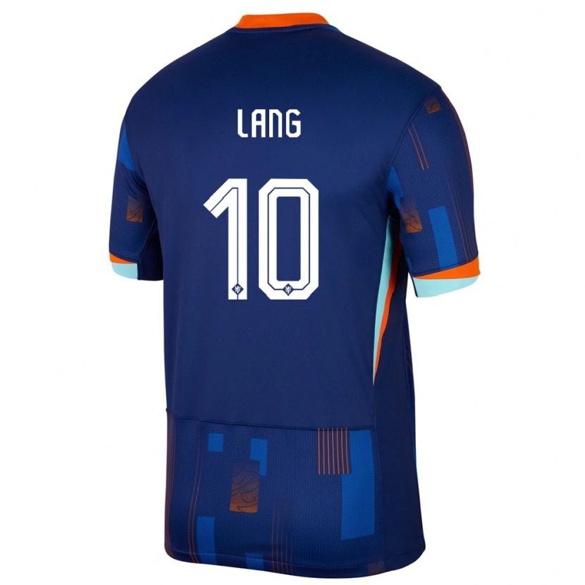 Danxen Børn Holland Noa Lang #10 Blå Udebane Spillertrøjer 24-26 Trøje T-Shirt