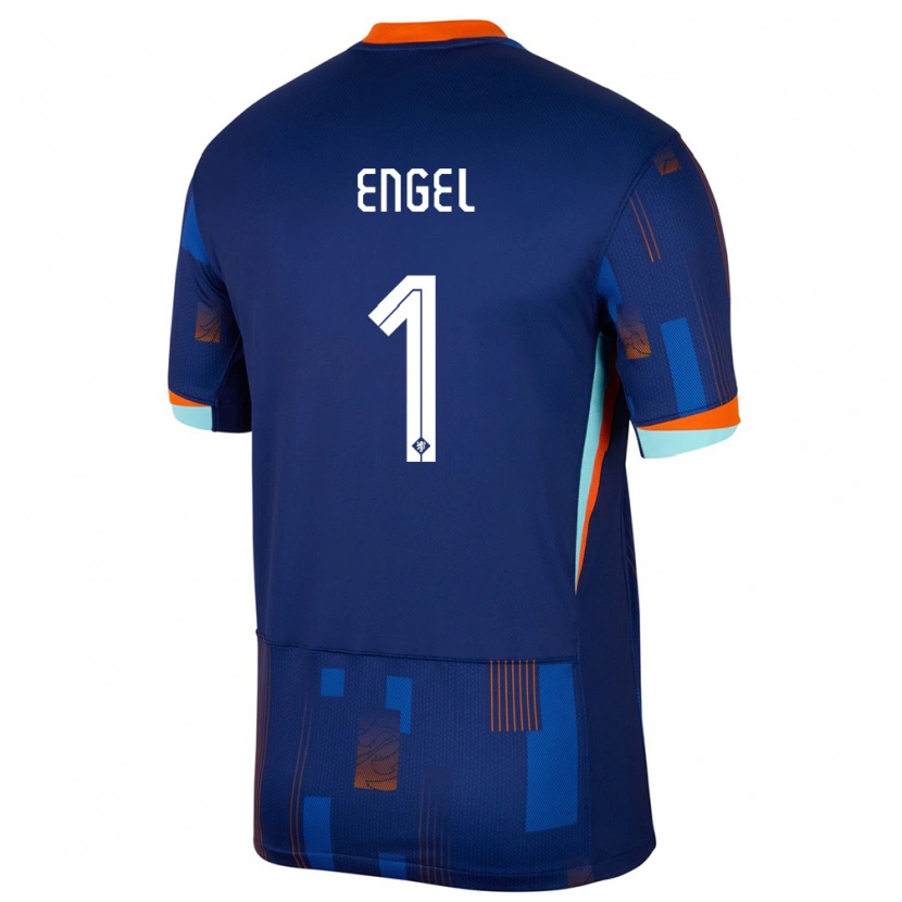 Danxen Børn Holland Mark Engel #1 Blå Udebane Spillertrøjer 24-26 Trøje T-Shirt