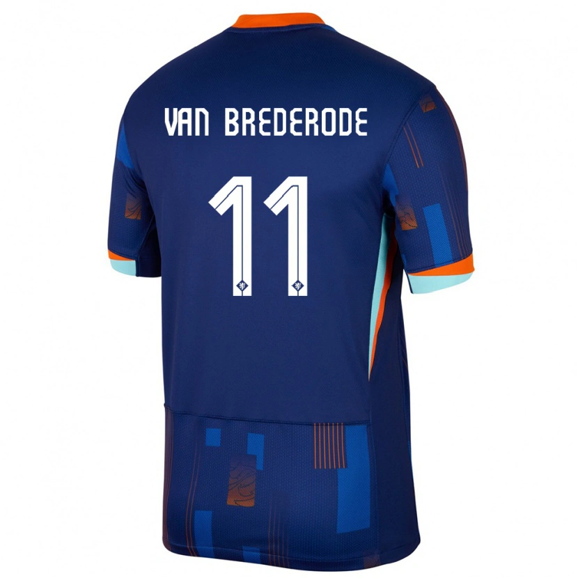 Danxen Børn Holland Myron Van Brederode #11 Blå Udebane Spillertrøjer 24-26 Trøje T-Shirt