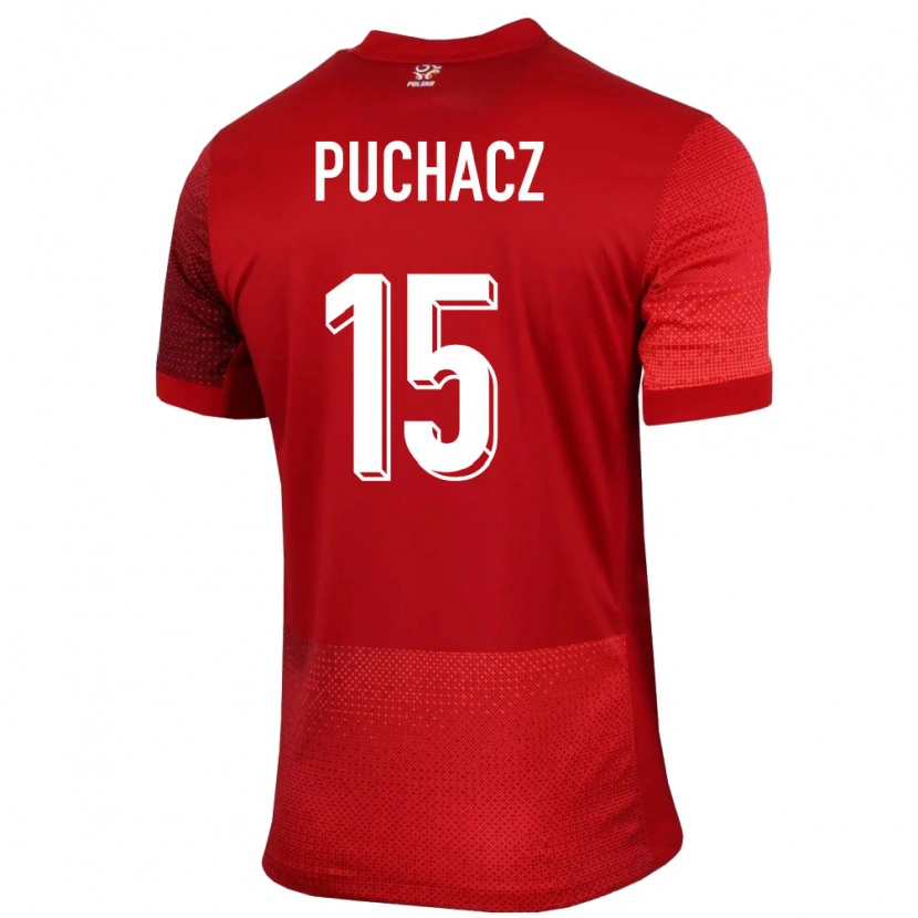 Danxen Børn Polen Tymoteusz Puchacz #15 Rød Udebane Spillertrøjer 24-26 Trøje T-Shirt