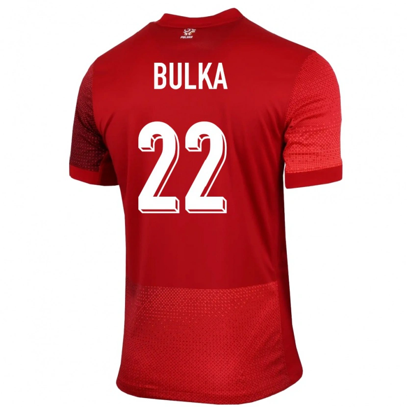 Danxen Børn Polen Marcin Bulka #22 Rød Udebane Spillertrøjer 24-26 Trøje T-Shirt