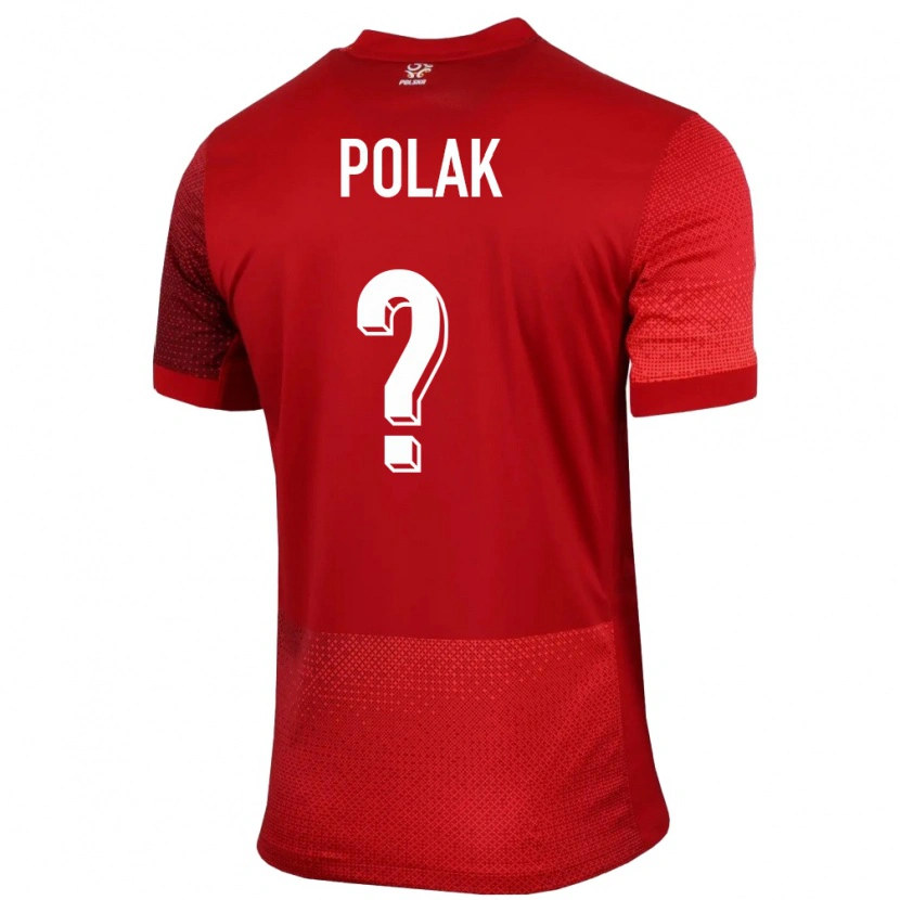 Danxen Børn Polen Cezary Polak #0 Rød Udebane Spillertrøjer 24-26 Trøje T-Shirt