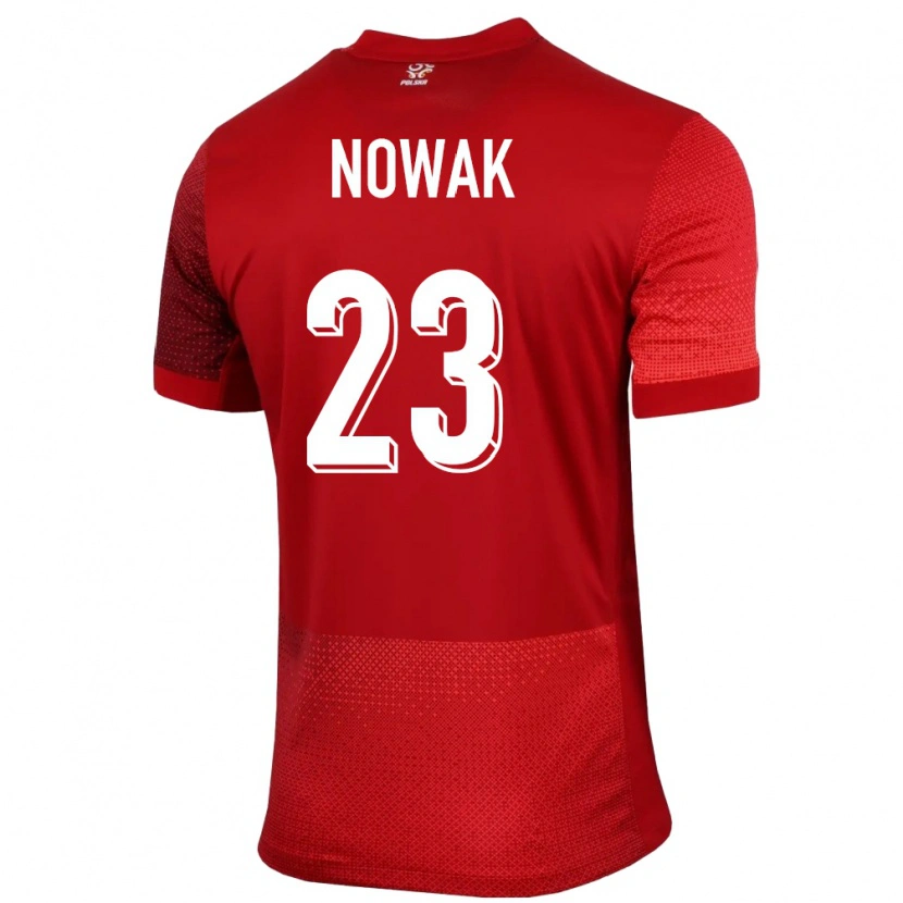 Danxen Børn Polen Wiktor Nowak #23 Rød Udebane Spillertrøjer 24-26 Trøje T-Shirt