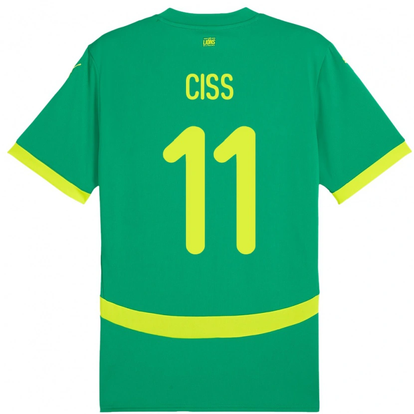 Danxen Børn Senegal Pathé Ciss #11 Grøn Udebane Spillertrøjer 24-26 Trøje T-Shirt