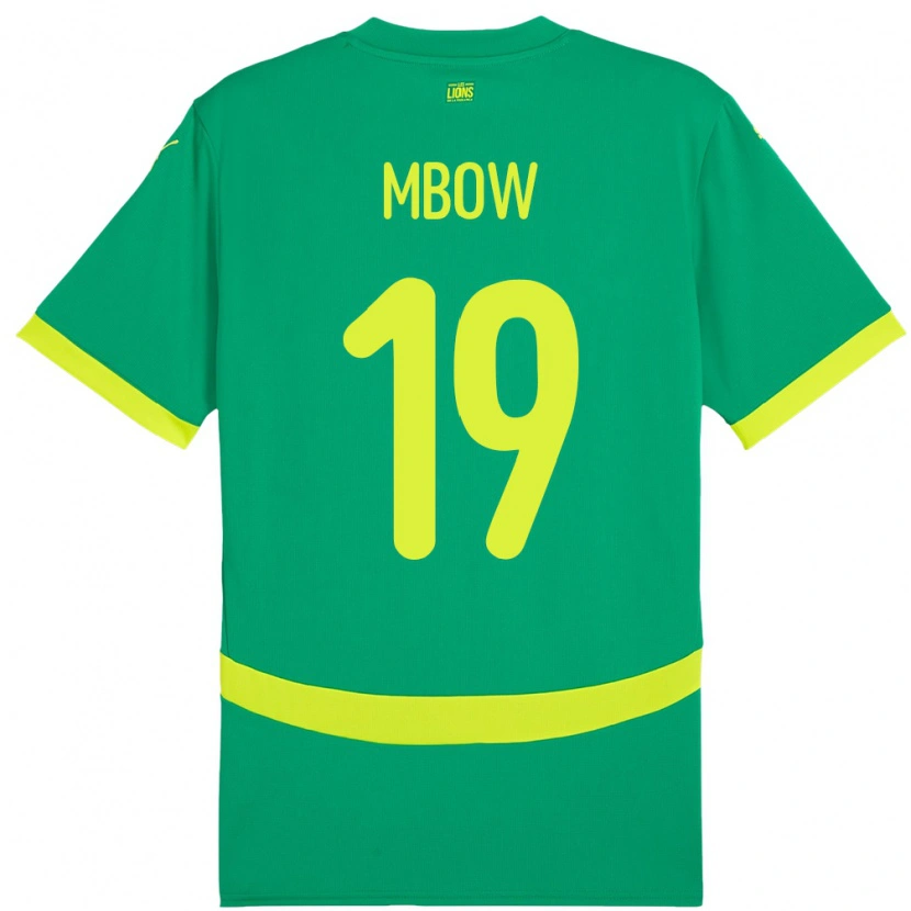 Danxen Børn Senegal Mapenda Mbow #19 Grøn Udebane Spillertrøjer 24-26 Trøje T-Shirt