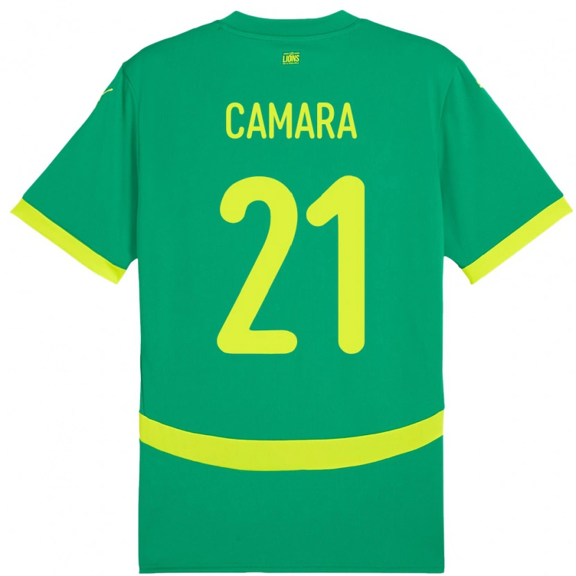 Danxen Børn Senegal Mamadou Camara #21 Grøn Udebane Spillertrøjer 24-26 Trøje T-Shirt