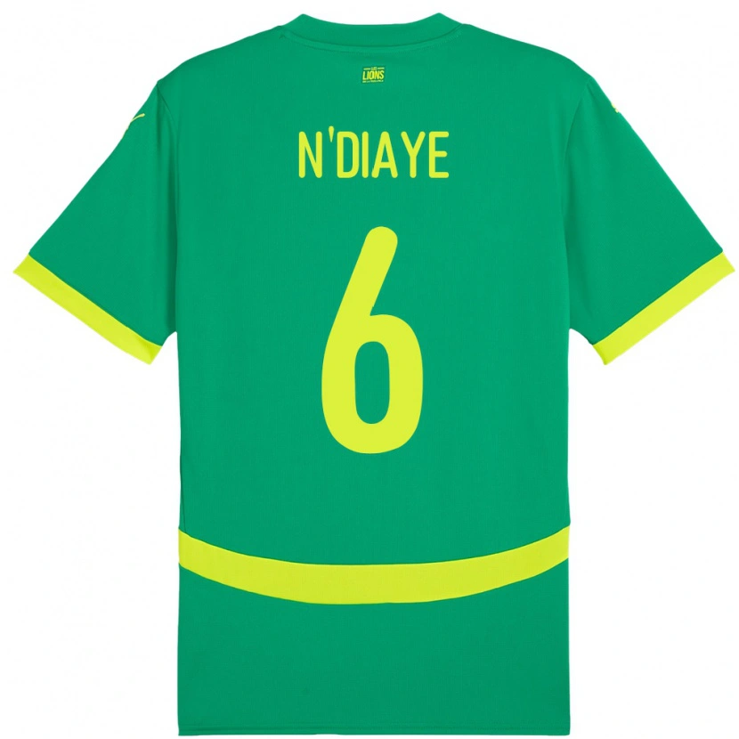 Danxen Børn Senegal Niakhate N Diaye #6 Grøn Udebane Spillertrøjer 24-26 Trøje T-Shirt